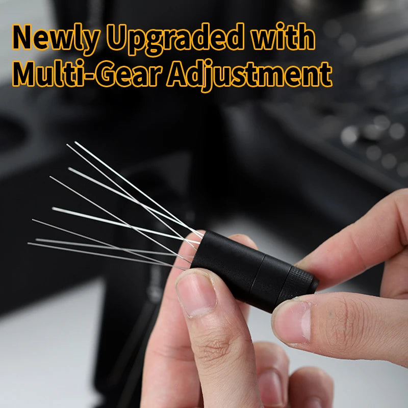 Precision Magnetic WDT Tool | Adjustable Espresso Distribution Tool & Stand