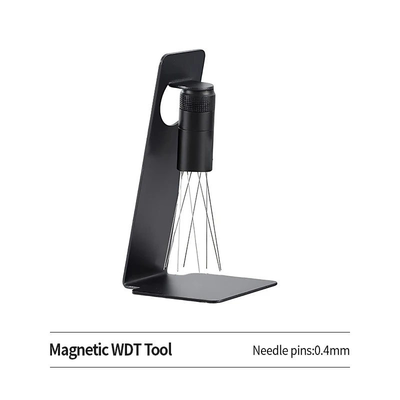 Precision Magnetic WDT Tool | Adjustable Espresso Distribution Tool & Stand